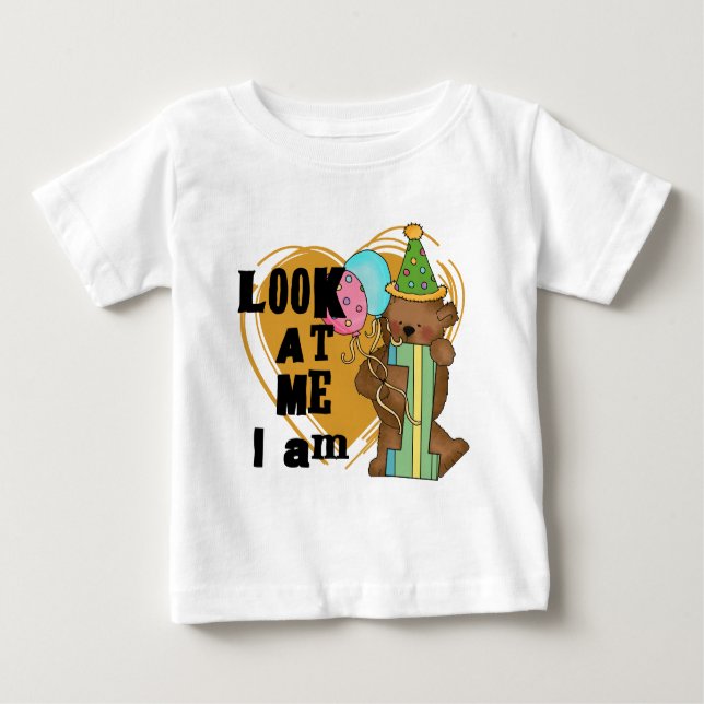 Teddy Bear I'm 1 Anniversaire T-shirts et cadeaux (Devant)