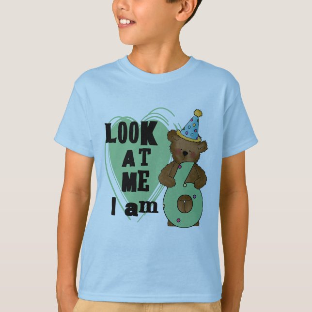 Teddy Bear I'm 6 Anniversaire T-shirts et cadeaux (Devant)