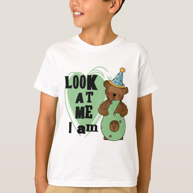 Teddy Bear I'm 6 Anniversaire T-shirts et cadeaux (Devant)