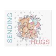 Teddy Bear LOVE Get Well ENVOYER HUGS Carte postal