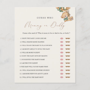 Teddy Bear maman ou papa Baby shower jeu