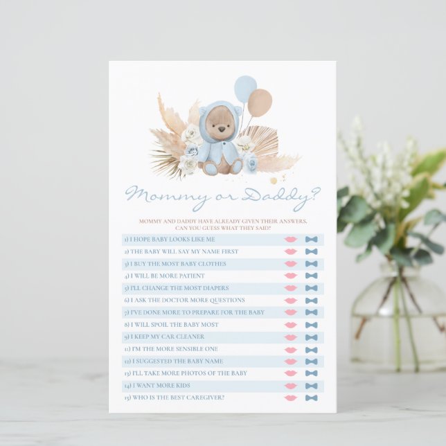 Teddy Bear Maman Ou Papa Devine Qui L'A Dit Jeu (Debout devant)