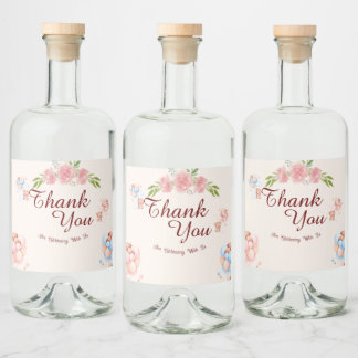 Teddy Bear Merci bébé Show Water Bottle Étiquette