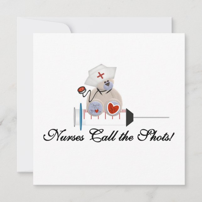 Teddy Bear Nurses Call the Shots T-shirts and Gift (Devant)