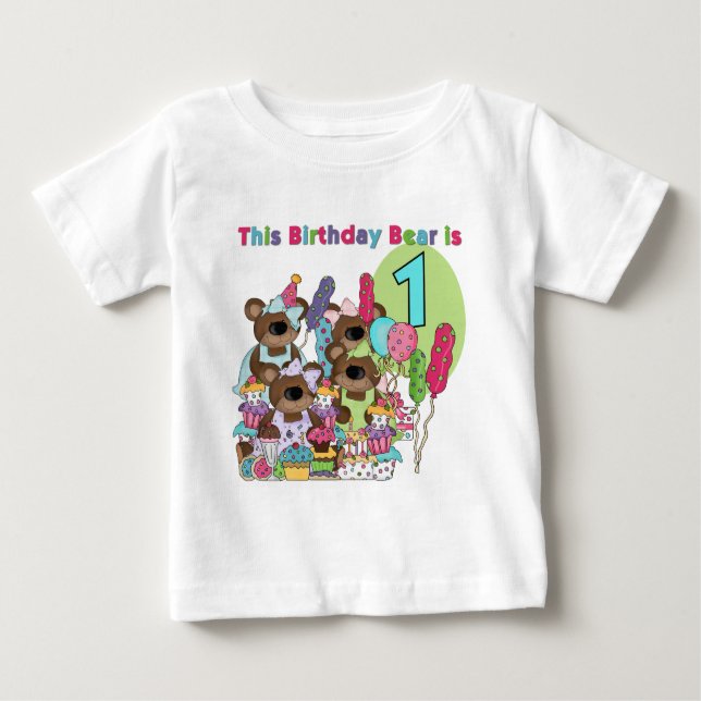 Teddy Bear Party 1st Birthday tshirts et cadeaux (Devant)