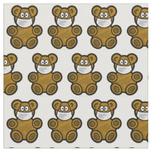 Teddy Bear Portant le tissu de masque à visage