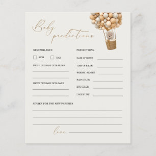 Teddy Bear Prédictions et Conseils Baby shower Jeu