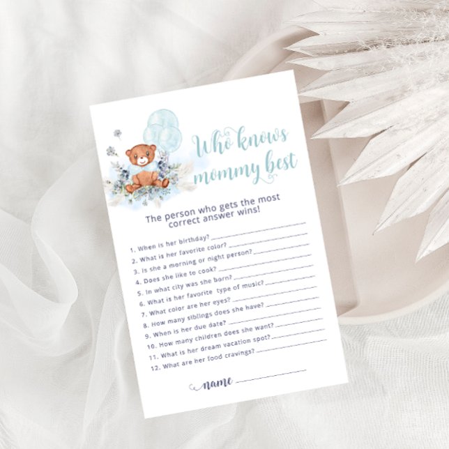 Teddy Bear Qui Connaît Maman Meilleur Baby shower  (Créateur téléchargé)