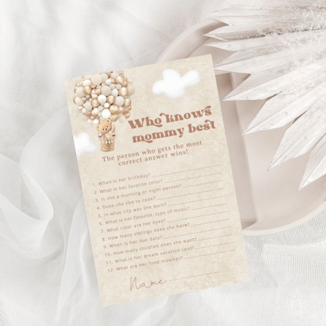Teddy Bear Qui Connaît Maman Meilleur Baby shower  (Créateur téléchargé)
