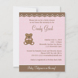 Teddy Bear Rose Petite Invitation