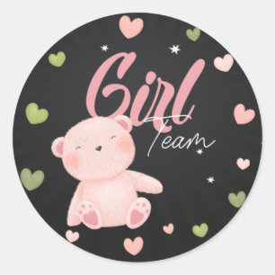 Teddy Bear Team Girl Stickers de révélation genre