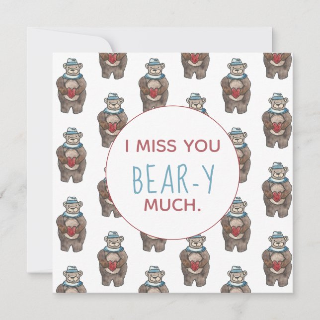 Teddy Bear Tu me manques beaucoup (Devant)