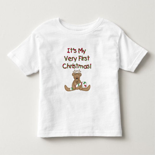 Teddy Bear Very 1st Christmas Tshirts and Gifts (Devant)