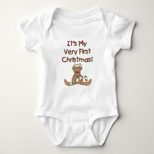 Teddy Bear Very 1st Christmas Tshirts and Gifts (Devant)