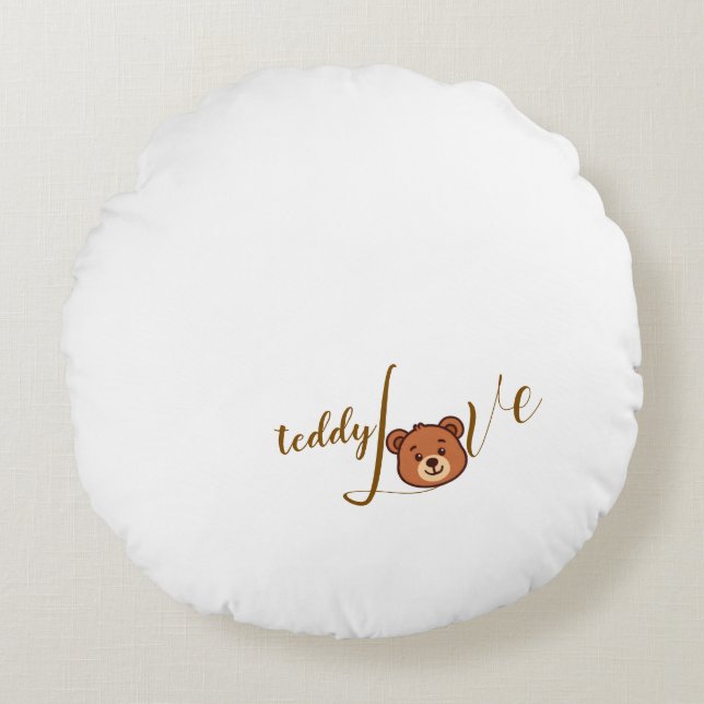 Teddy Love Round Coussin (Devant)