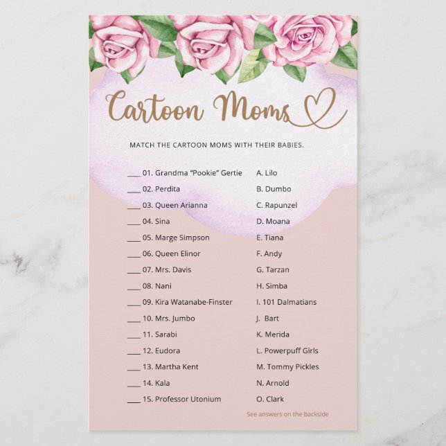 Teddy ours fille baby shower Cartoon Moms (Devant)