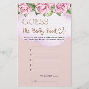 Teddy ours fille baby shower Devinez The Baby Food