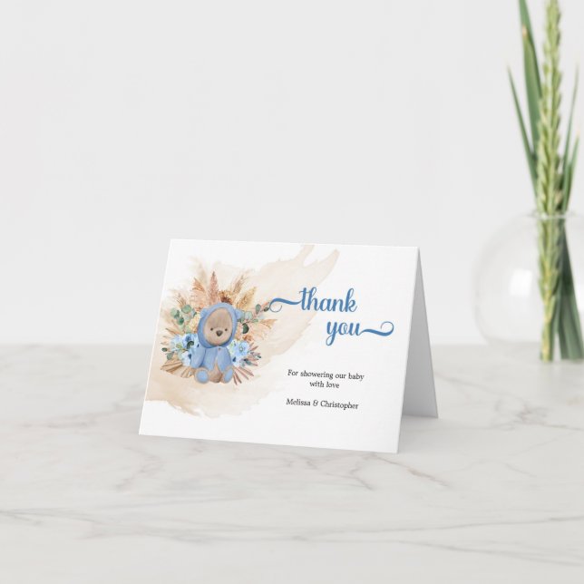 Teddy ours pampas herbe eucalyptus merci (Devant)