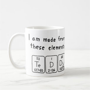 Teddy périodique nom de table mug