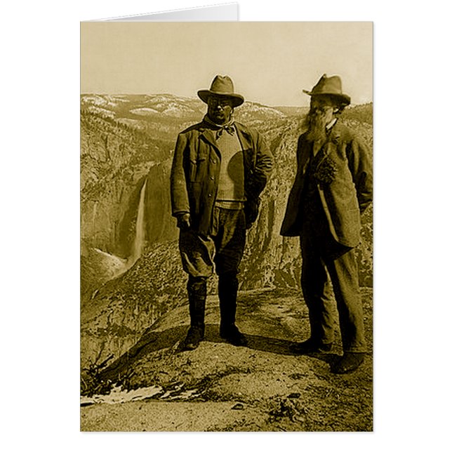 Teddy Roosevelt et John Muir à Glacier Point (Devant)