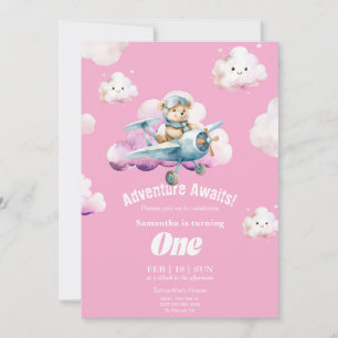 Teddy's premier anniversaire Sky Safari Invitation