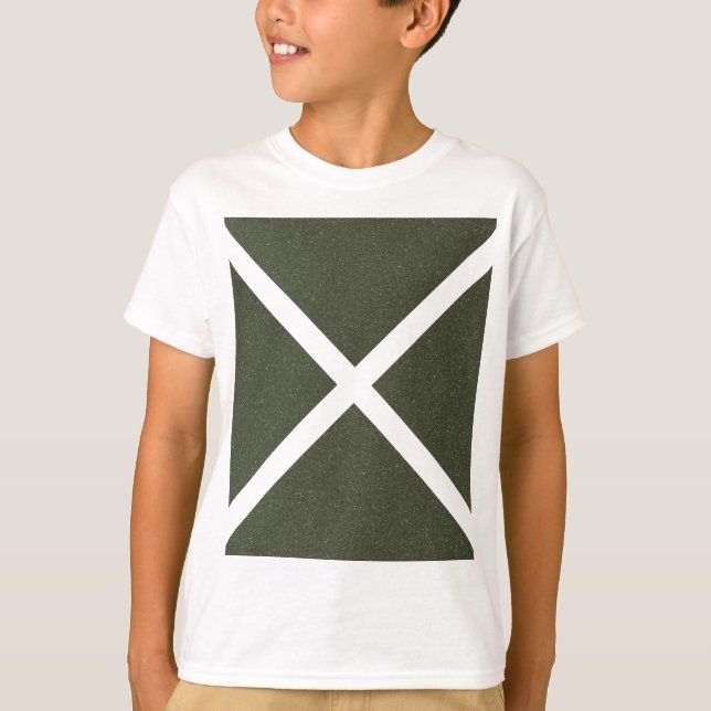 Tee de croix diagonale verte de mousse - T-shirt (Devant)