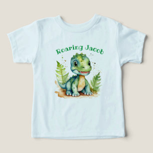 Tee Dino Toddler mignonne avec nom -modifiable