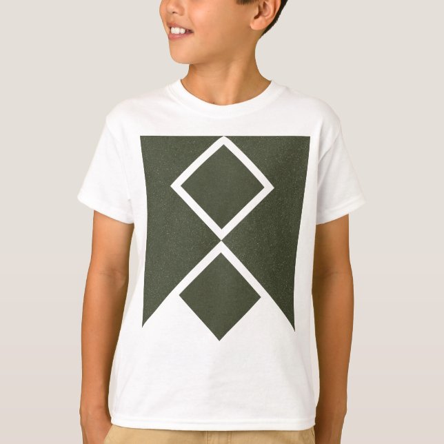 Tee double diamant vert mousse - T-shirt (Devant)