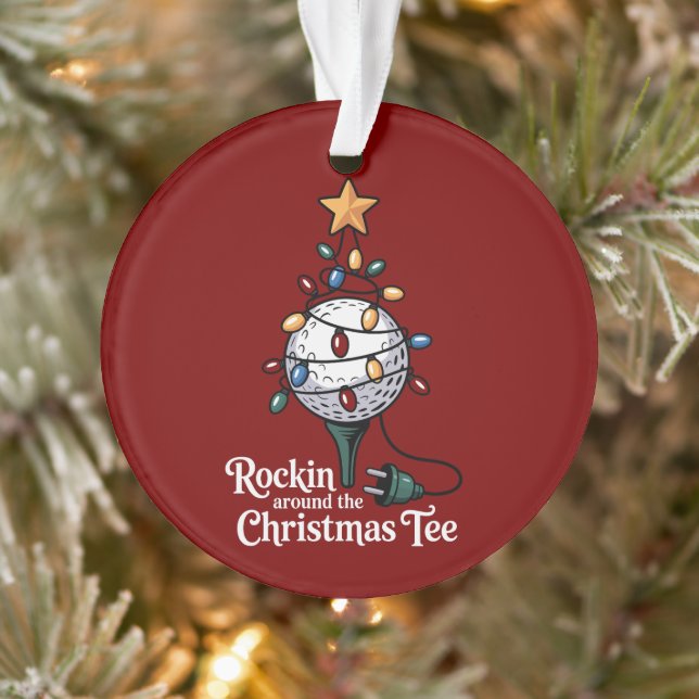 Tee Rockin Around The Christmas Drôle de golf Xmas (Arbre)
