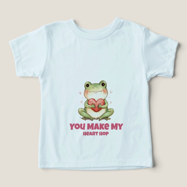 Tee-shirt de la Saint-Valentin Grenouille Mignonne (Design Recto)