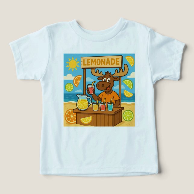 Tee-shirt du stand de limonade de Moose – Été doux (Design Recto)