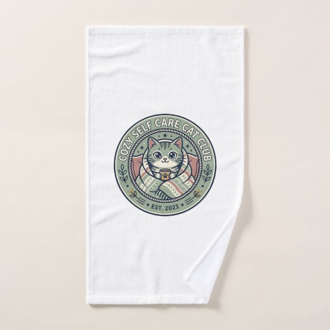 Tee-shirt graphique chat de détente pour soi - Dét (Serviette à main)