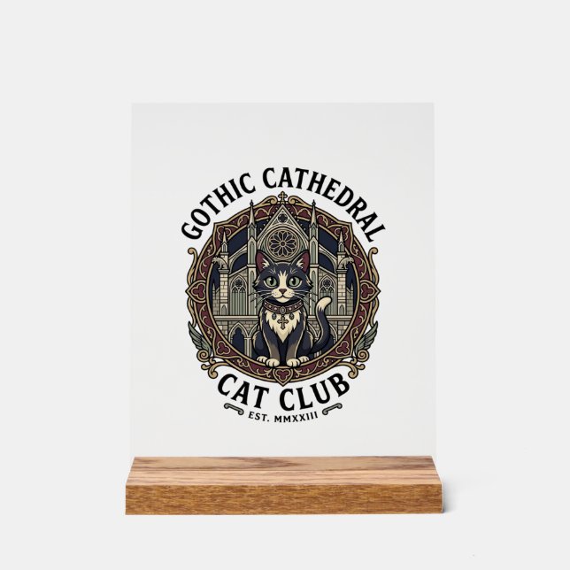 Tee shirt graphique de chat de cathédrale gothique (Recto)
