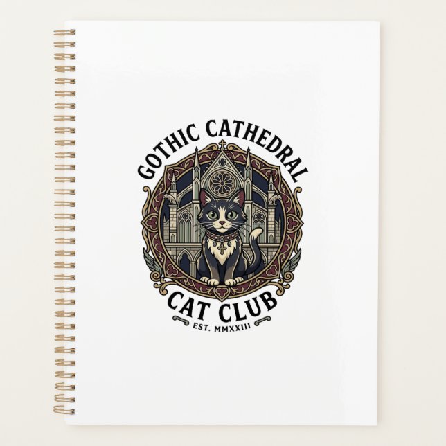 Tee shirt graphique de chat de cathédrale gothique (Devant)