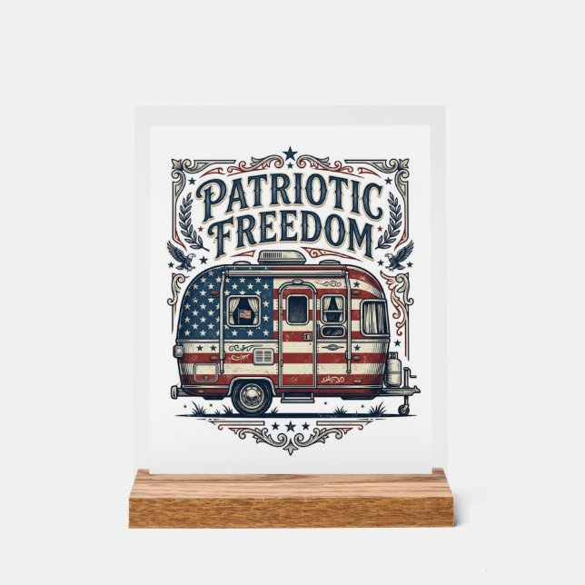 Tee-shirt graphique vectoriel de camping-car patri (Recto)