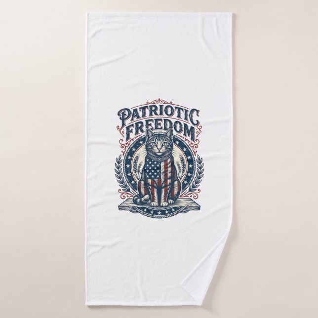 Tee-shirt graphique vectoriel de chat de grange pa (Serviette de bain)