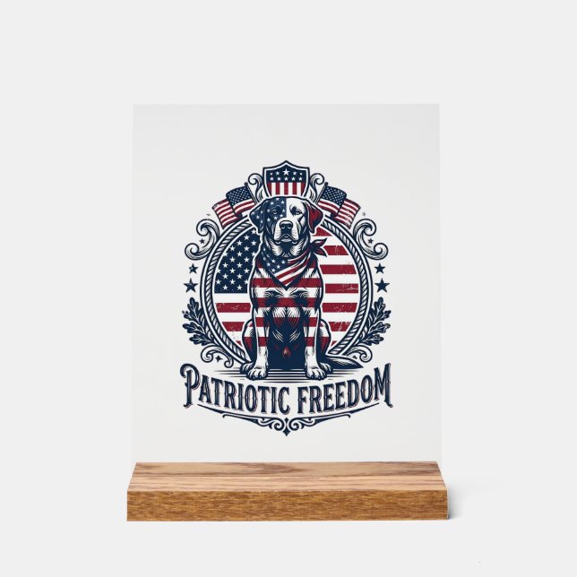 Tee-shirt graphique vectoriel du Labrador patrioti (Recto)