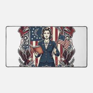 Tee-shirt graphique vectoriel enseignant patriotiq