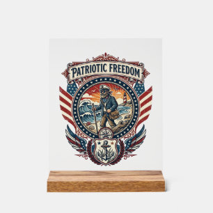 Tee-shirt graphique vectoriel Patriotic Beachcombe
