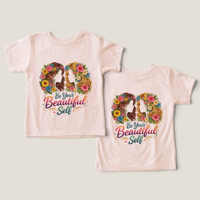 Tee-shirt pour tout-petit « Be Your Beautiful Self (Design Recto & Verso)