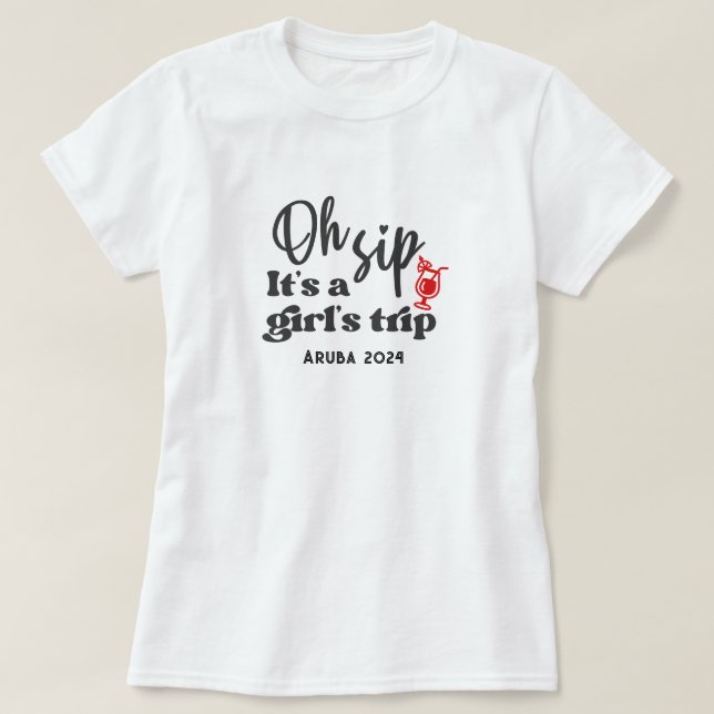 Tee-shirt T-shirt Trip Trip Girls sur mesure (Design devant)