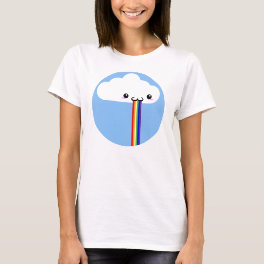 Tee - shirt vomissant d'arc-en-ciel de nuage t-shirt