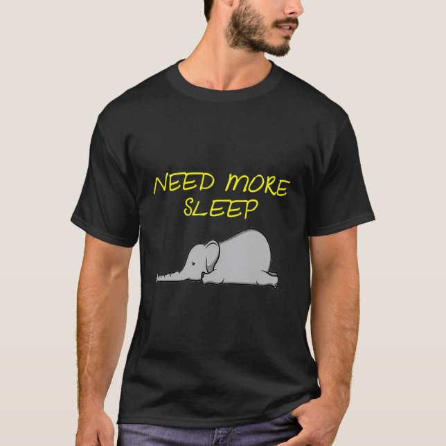 Tee T-shirt pyjama pour éléphant dormant amusant p (Devant)