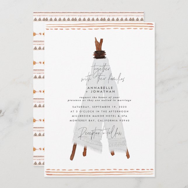 teepee bohème moderne jardin rustique élégant (Devant / Derrière)