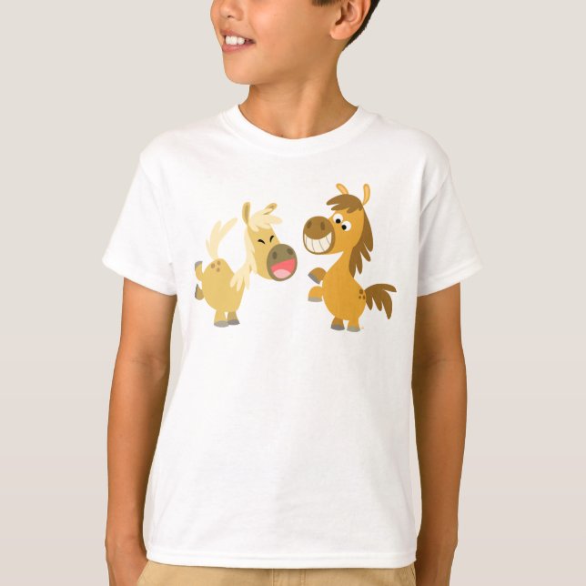 Teerful Cartoon Ponies Enfants T-shirt (Devant)
