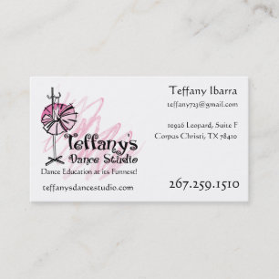 Teffany's Dance Studio Carte de visite - Custom