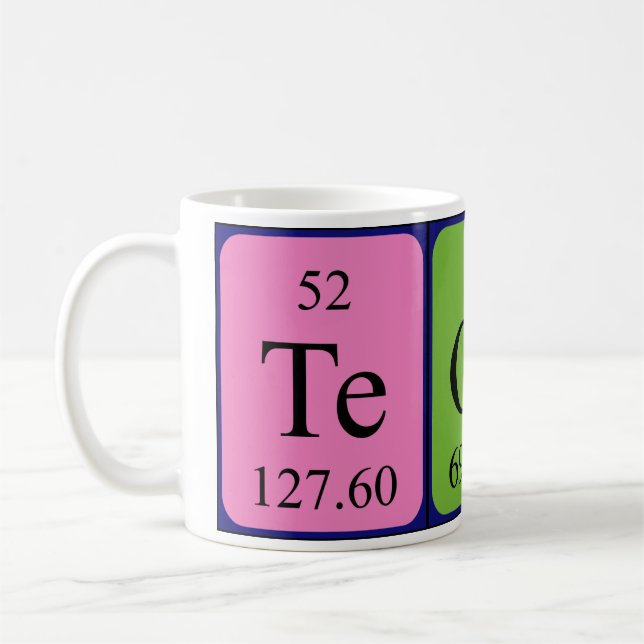 Tegan périodique nom de table mug (Gauche)