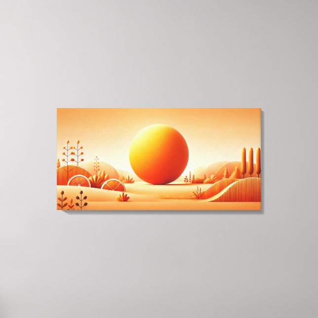 Teinte Orange Tangérine Vive - Art Mural Minimalis (Recto)