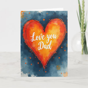 Teintes Chaudes Vous Aiment Papa Carte