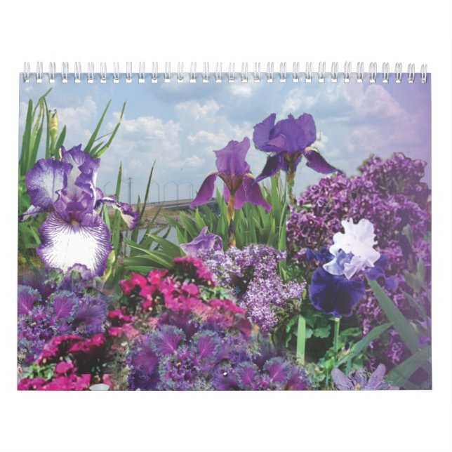 teintes florales de fleurs violettes calendrier 20 (Protection)